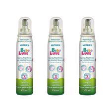 Kit 3 Repelente Infantil Bebê Love 100ml - Nutriex