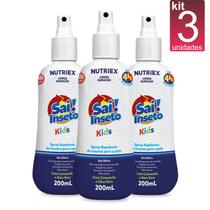 KIT 3 Repelente Loção Infantil Spray 200ml - Repele Mosquito Da Dengue