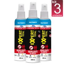 Kit 3 Repelente Nutriex Expert Spray 200ml -Seguro para gravidez e crianças