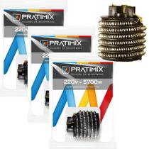 Kit 3 Resistência 220V 5700W Compatível Hydra Corona Banhão Gorducha 4T Hydramax 4T Hydra Plus 4T Pratimix CG4T0257 Kit 3 Resistência 220V 5700W Compatível Hydra Corona Banhão Gorducha 4T Hydramax 4T Hydra Plus 4T Pratimix CG4T0257
