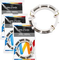 Kit 3 Resistências 220v 6800w Compatível Lorenzetti Chuveiro Bella Ducha 4T Pratimix LBS0268
