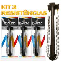 KIT 3 Resistências Ducha Optima e ND Eletrônica 127V 5500W Pratimix TSE0155