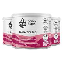 Kit 3 Resveratrol Ocean Drop Vegano 30 Cápsulas