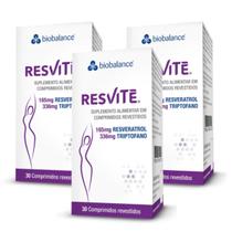 Kit 3 Resvitè Resveratrol Triptofano 30 Comprimidos Biobalance Kit 3 Resvitè Resveratrol Triptofano 30 Comprimidos Biobalance