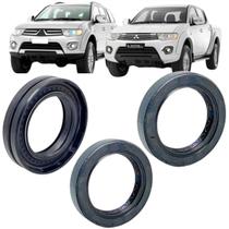 Kit 3 retentor da caixa marcha câmbio e tração redução l200 g3 triton pajero dakar 3.2 2008 a 2018