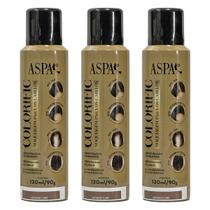 Kit 3 Retoque Para Cabelo Castanho Claro Colorific - 120ml