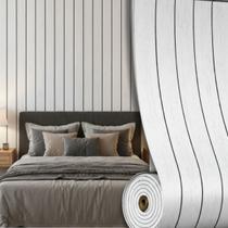 Kit 3 Revestimento Ripado 3D Autoadesivo Madeira 300x60cm Placa Grande Impermeável Flexível Parede Decorativa