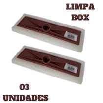 Kit 3 Rodos Lava Vidro Box Blindex Banheiro Esponja Limpeza