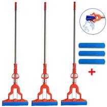 Kit 3 Rodos Mop PVA Dobrável com 3 Refis: Limpa e Seca Pisos sem Esforço! Kit 3 Rodos Mop PVA Dobrável com 3 Refis: Limpa e Seca Pisos sem Esforço!