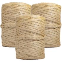 Kit 3 Rolo Corda De Sisal 6mm Aprox 67 Metros Arranhador Para Gatos E Artesanato Em Geral