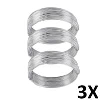 Kit 3 Rolo De Arame Galvanizado Nº22 / 10 Metros