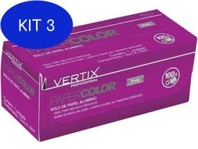 Kit 3 Rolo De Papel Aluminio Para Tintura Vertix 100M Cor - Belliz