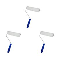 Kit 3 Rolo Pintura Rolinho Lã Sintética Com Cabo 15Cm Tigre