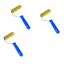 Kit 3 Rolo Pintura Rolinho Textura Média Chapisco Cabo 9cm