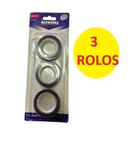 Kit 3 Rolos De Fita Isolante Em Pvc De 10Mx17Mm Alfacell