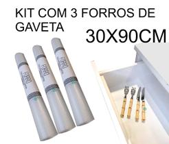 Kit 3 Rolos Forro Anti-mofo Armário Gaveta TokyoDesign 30x90