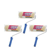 Kit 3 Rolos Lã Carneiro Profissional 23cm c/ Cabo - Castor Kit 3 Rolos Lã Carneiro Profissional 23cm c/ Cabo - Castor