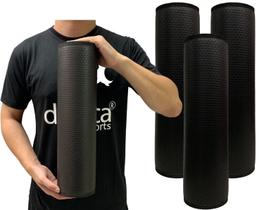 Kit 3 Rolos Massagem Liberação Miofascial 45x12cm Preto DF1061 Dafoca Sports