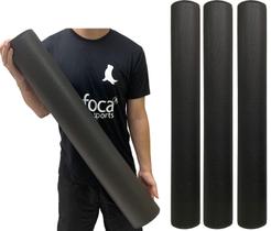 Kit 3 Rolos Massagem Liberação Miofascial 90x12cm Preto DF1063 Dafoca Sports