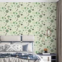 Kit 3 Rolos Papel De Parede Adesivo Granilite Verde 3,0M