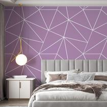 Kit 3 Rolos Papel De Parede Adesivo Zara Lilás E Branco 3,0M Kit 3 Rolos Papel De Parede Adesivo Zara Lilás E Branco 3,0M