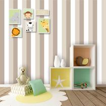 Kit 3 Rolos Papel de Parede Listrado em tons Marrom Kit 3 Rolos Papel de Parede Listrado em tons Marrom
