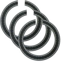 Kit 3 Roseta Madeira Estampa Mosaico 92mm Viola Violão Nylon