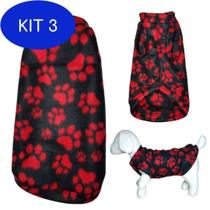 Kit 3 Roupa Para Cachorro - Suéter De Inverno Preto Pp