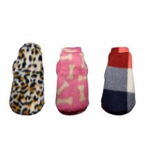 Kit 3 Roupinhas Para Cães Filhotes - Rosa, Xadrez E Onça