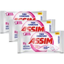 Kit 3 Sabão Em Barra Tira Manchas 80g Roupas Brancas Assim