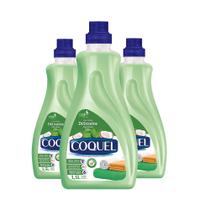 Kit 3 Sabão Lava Roupa Líquido Coquel Cocó e Ervas 1,5L Cada