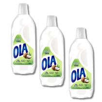 Kit 3 Sabão Liquido Lava-Roupas Ola Coco Ideal Para Roupas Claras e Delicadas 500ml