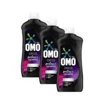 Kit 3 Sabão Líquido OMO Roupas Finas e Delicadas Roupas Pretas e Escuras 900ml