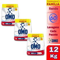 Kit 3 Sabão Pó OMO Lavagem Perfeita Pacote Família 4Kg cada