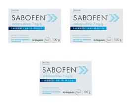 Kit 3 Sabonete Antisséptico Sabofen 100g - Megalabs
