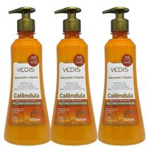 Kit 3 Sabonete De Calêndula Multiregenerador 500Ml - Vedis Kit 3 Sabonete De Calêndula Multiregenerador 500Ml - Vedis