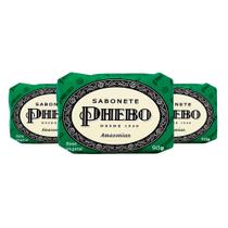 Kit 3 Sabonete em Barra 90g Amazonian Óleo de Palma Vegetal Hipoalergênico Phebo