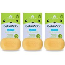 Kit 3 Sabonete em barra Infantil Bebê vida - 90g Chá de camomila (Verde) Kit 3 Sabonete em barra Infantil Bebê vida - 90g Chá de camomila (Verde)