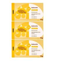 Kit 3 Sabonete Em Barra João e Maria Bebê 75g Cada