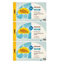 Kit 3 Sabonete em Barra João e Maria Bebê 75g Cada