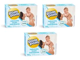 Kit 3 Sabonete Em Barra Pom Pom Hidratante 70g - Pom Pom