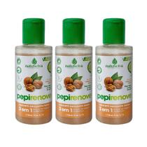 Kit 3 Sabonete Esfoliante Facial Pepirenove Natuseiva 110mL Casca de Nozes Limpeza Renovadora