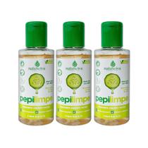Kit 3 Sabonete Facial Pepilimpe Natuseiva 110mL Pepino e Aroeira Limpeza e Controle da Oleosidad