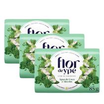 Kit 3 Sabonete Flor de Ypê Água de Coco e Alecrim 85g