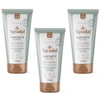 Kit 3 Sabonete Gel Facial Bio Control Melaleuca Agradal 150m