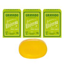 Kit 3 Sabonete Granado Erva Doce Extrato Calmante Glicerina Vegetal Natural em Barra 90g Kit 3 Sabonete Granado Erva Doce Extrato Calmante Glicerina Vegetal Natural em Barra 90g