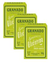 kit 3 Sabonete Granado Erva Doce Glicerina Em Barra 90g
