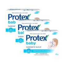Kit 3 Sabonete Infantil Protex Baby 85g