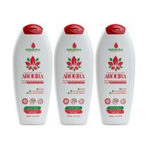 Kit 3 Sabonete Íntimo Aroeira e Morango Natuseiva 220mL Frescor Limpeza Suave pH Balanceado