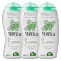Kit 3 Sabonete Íntimo Feminino Óleo de Menta Suave Fragrance 200ml